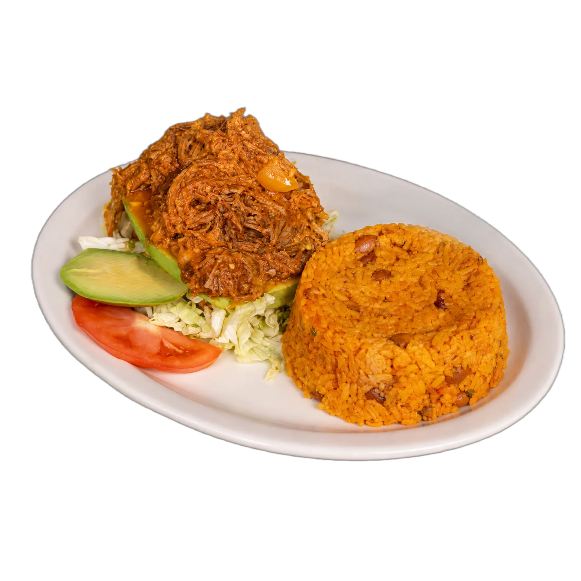 aguacate relleno de ropa vieja