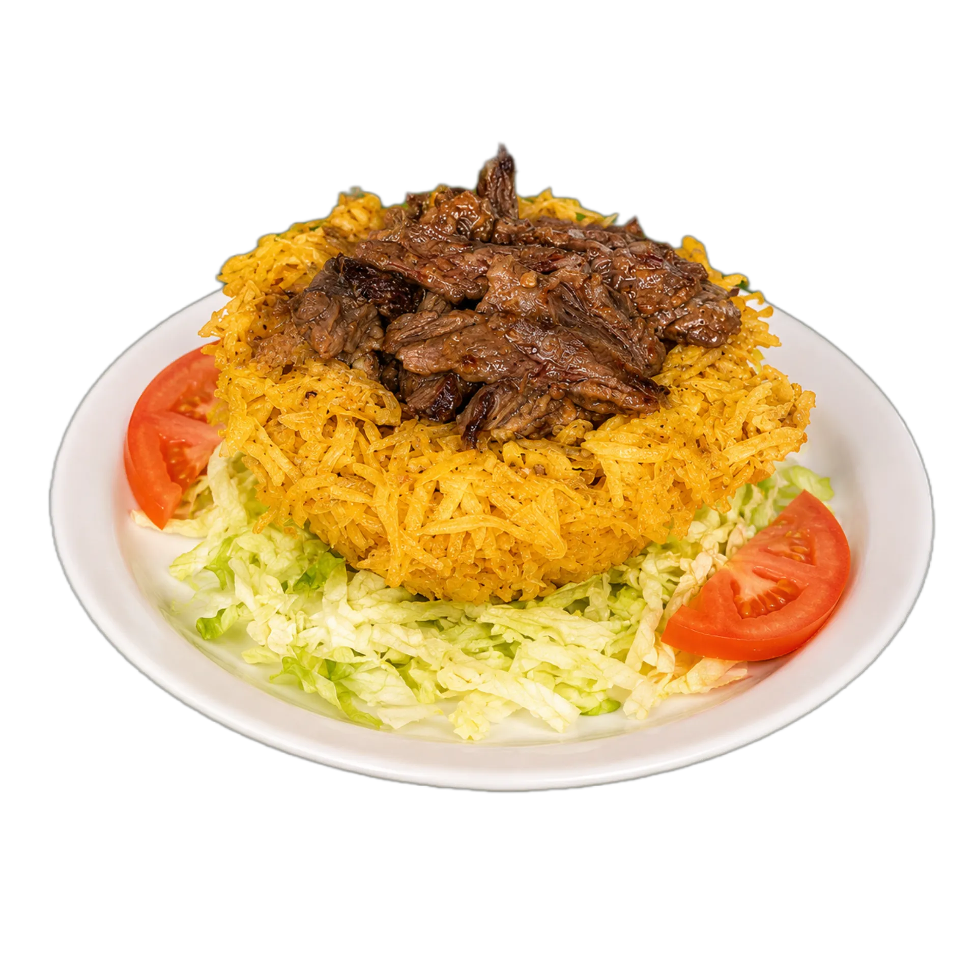 canasta platano relleno de churrasco